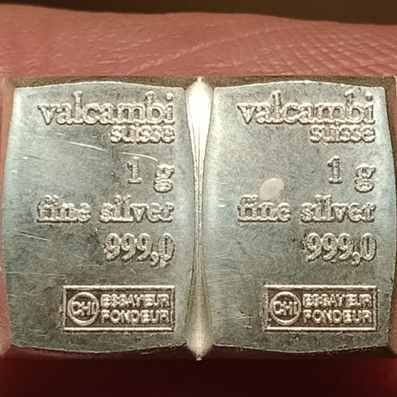 3x 1g Valcambi Suisse Silver Bars Specialty bars tear apart bartering si… - Picture 6 of 9